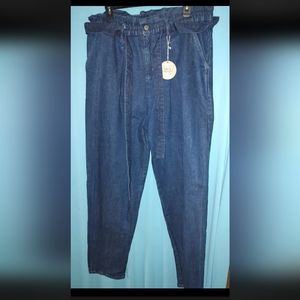 Jolie And Joy Jeans By FCT with Love, Women's Sz 16, NWT, Dark Wash Denim Baggy
